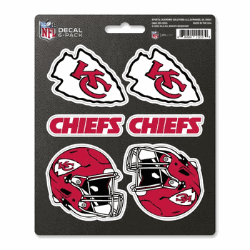 Kansas City Chiefs 6 Count Mini Decal Sticker Pack