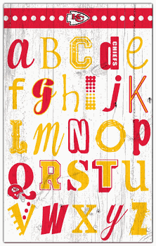 Kansas City Chiefs Alphabet 11x19 Sign