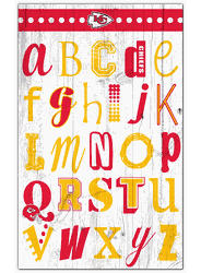 Kansas City Chiefs Alphabet 11x19 Sign