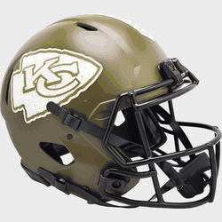 Kansas City Chiefs  Authentic Speed Full Size Football Helmet SALUTE TO SERVICE