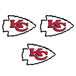 Kansas City Chiefs Auto Decal 3 Pack