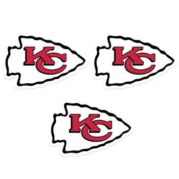 Kansas City Chiefs Auto Decal 3 Pack