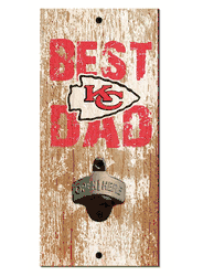 Kansas City Chiefs Best Dad Bottle Opener  Wood Sign