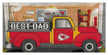 Kansas City Chiefs Best Dad Truck 6x12 Sign