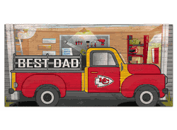 Kansas City Chiefs Best Dad Truck 6x12 Sign