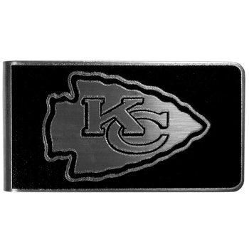 Kansas City Chiefs Black and Steel Money Clip