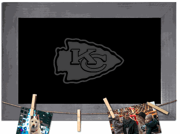 Kansas City Chiefs Blank Chalkboard with frame & clothespins 11x19 Sign