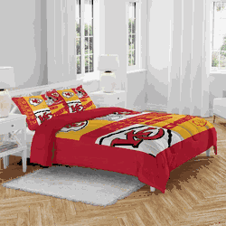 Kansas City Chiefs Block Logo 3 Piece Full/Queen Bed in a Bag