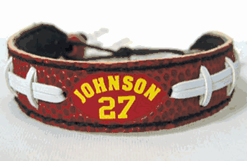 Kansas City Chiefs Bracelet Classic Jersey Larry Johnson Design CO