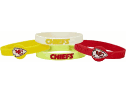 Kansas City Chiefs Bracelets 4 Pack Silicone