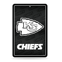 Kansas City Chiefs Carbon Fiber 11" x 17" Metal Home Dcor Sign