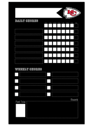 Kansas City Chiefs Chore Chalk Board 11x19 Sign