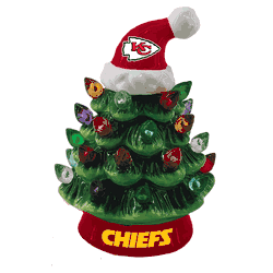 Kansas City Chiefs Christmas Tree 4 Inch LED Tabletop