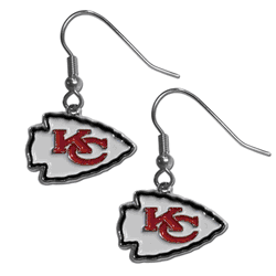 Kansas City Chiefs Chrome Dangle Earrings