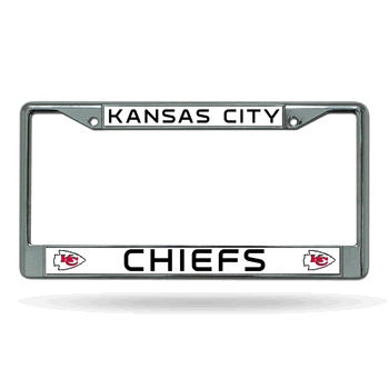 Kansas City Chiefs Standard Chrome Frame with Plastic Inserts 12