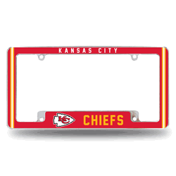 Kansas City Chiefs Classic 12" x 6" Chrome All Over Automotive License Plate Frame