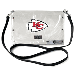 Kansas City Chiefs Clear Envelope Purse STRAP