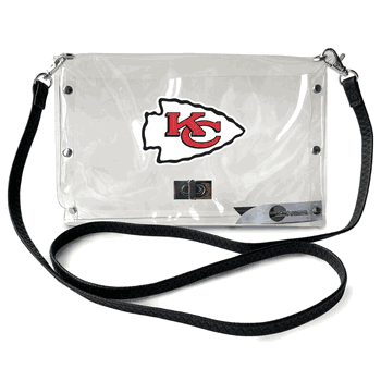 Kansas City Chiefs Clear Envelope Purse STRAP