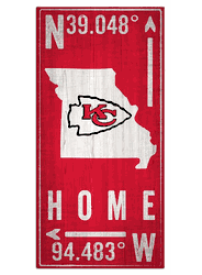 Kansas City Chiefs Coordinate 6x12 Sign