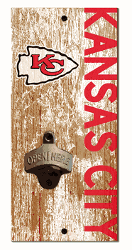Kansas City Chiefs Distressed Bottle Opener