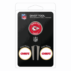 Kansas City Chiefs Divot Tool Pack - Signature tool w/ 3 markers