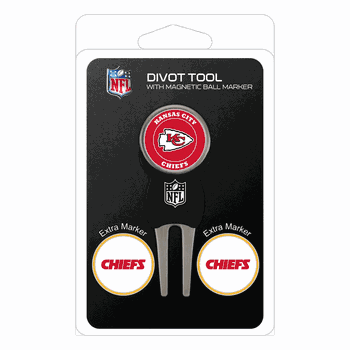 Kansas City Chiefs Divot Tool Pack - Signature tool w/ 3 markers