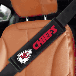 Kansas City Chiefs Embroidered Seatbelt Pad - 2 Pieces