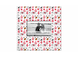 Kansas City Chiefs Floral Pattern 10x10 Frame