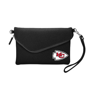 Kansas City Chiefs Fold Over Crossbody Pebble BLCK