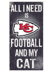 Kansas City Chiefs Football and My Cat 6x12 Sign