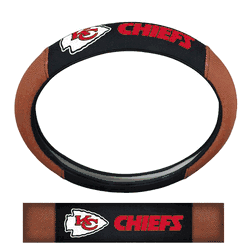 Kansas City Chiefs Football Grip Steering Wheel Cover 15" Diameter