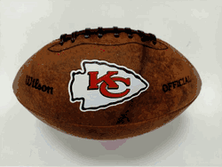 Kansas City Chiefs Football - Vintage Throwback - 9 Inches - Color Logo