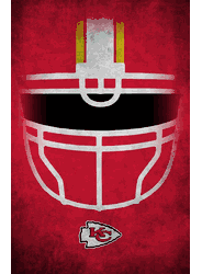 Kansas City Chiefs Ghost Helmet 17x26