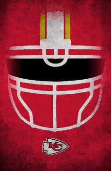 Kansas City Chiefs Ghost Helmet 17x26
