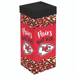 Kansas City Chiefs Glass 17oz Wine Stemmed Boxed