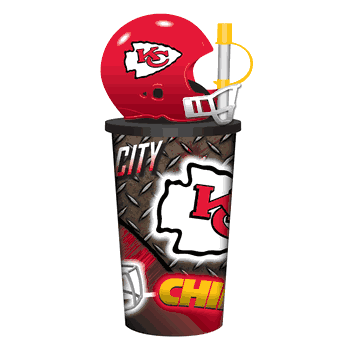 Kansas City Chiefs Helmet Cup 32oz Plastic with Straw