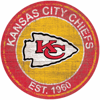 Kansas City Chiefs Heritage Logo Round Sign