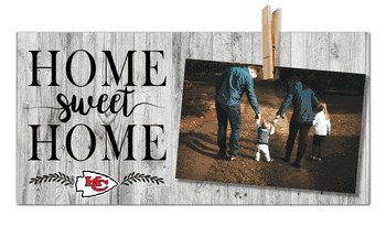 Kansas City Chiefs Home Sweet Home Clothespin 6x12