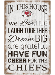 Kansas City Chiefs In This House 11x19 Sign