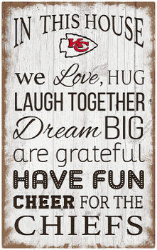 Kansas City Chiefs In This House 11x19 Sign
