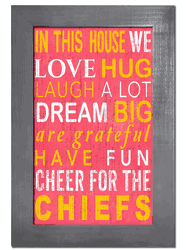 Kansas City Chiefs In This House Sign