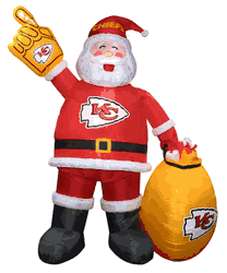 Kansas City Chiefs Inflatable Santa
