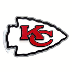 Kansas City Chiefs Large Hitch Cover Class II and Class III Metal Plugs