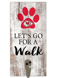Kansas City Chiefs Leash Holder 6x12 Sign