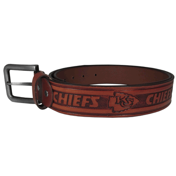 Kansas City Chiefs Leather Embossed Belt