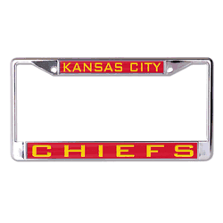 Kansas City Chiefs License Plate Frame - Inlaid
