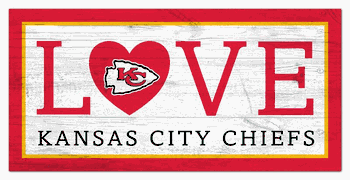 Kansas City Chiefs Love 6x12 Sign