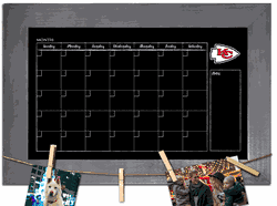Kansas City Chiefs Monthly Chalkboard with frame & clothespins 11x19 Sign