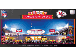 Kansas City Chiefs NFL 1000pc Panoramic Puzzle - Stadium