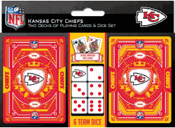 Kansas City Chiefs NFL 2-pack Playing Cards & Dice Set